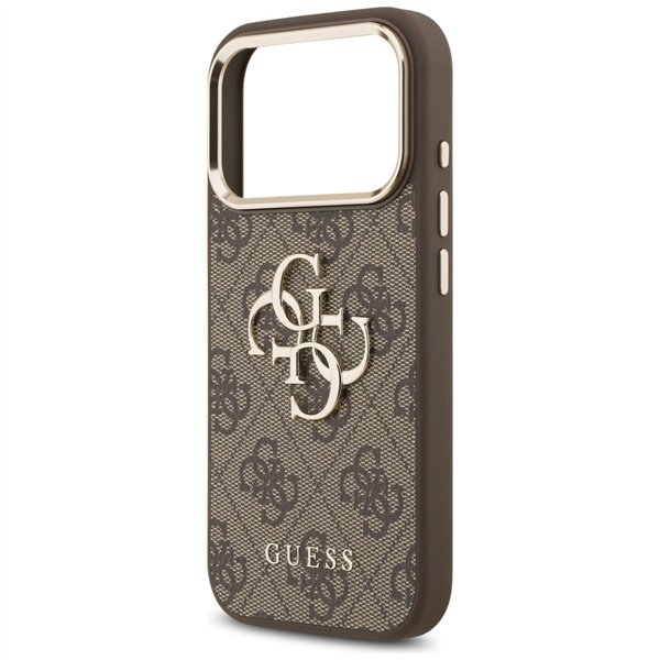 Guess case for iPhone 17 Pro HC 4G PU W/ BIG 4G CLASSIC LOGO GD brown