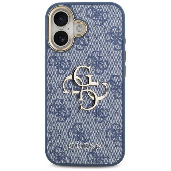 Guess case for iPhone 17 HC 4G PU W/ BIG 4G CLASSIC LOGO GD blue