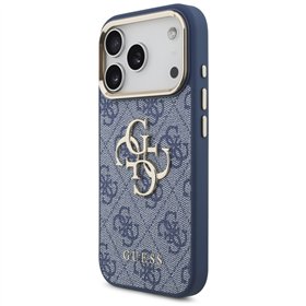 Guess case for iPhone 17 Pro HC 4G PU W/ BIG 4G CLASSIC LOGO GD blue