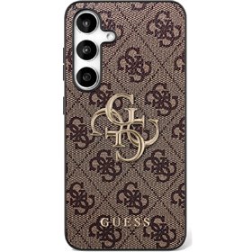 Guess case for Samsung Galaxy S25 FEHC PU LEATHER 4G METAL LOGO brown