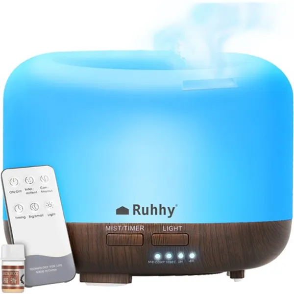 Aroma difuzors - LED mitrinātājs ar tālvadības pulti N23511