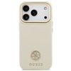 Guess Grained Strass Logo MagSafe case for iPhone 17 Pro beige