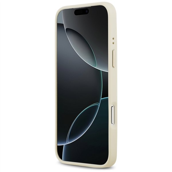 Guess Grained Strass Logo MagSafe case for iPhone 17 Pro Max beige