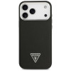 Guess Grained Triangle Logo MagSafe case for iPhone 17 Pro black