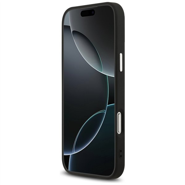 Guess Grained Triangle Logo MagSafe case for iPhone 17 Pro black