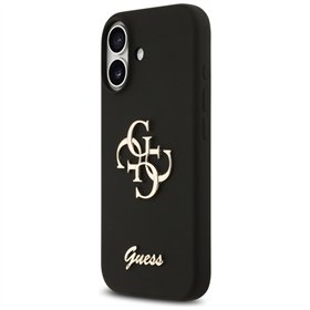 Guess Silicone Big 4G Script case for iPhone 17 black