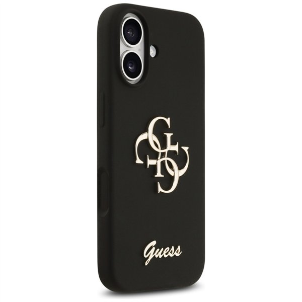 Guess Silicone Big 4G Script case for iPhone 17 black