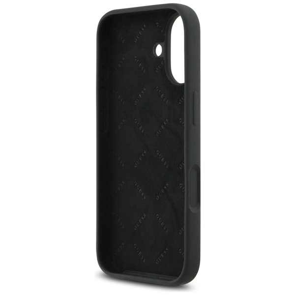 Guess Silicone Big 4G Script case for iPhone 17 black