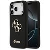 Guess Silicone Big 4G Script case for iPhone 17 Pro black