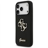 Guess Silicone Big 4G Script case for iPhone 17 Pro black