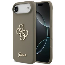 Guess Silicone Big 4G Script case for iPhone Air brown