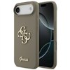 Guess Silicone Big 4G Script case for iPhone Air brown
