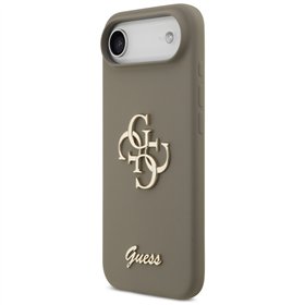 Guess Silicone Big 4G Script case for iPhone Air brown