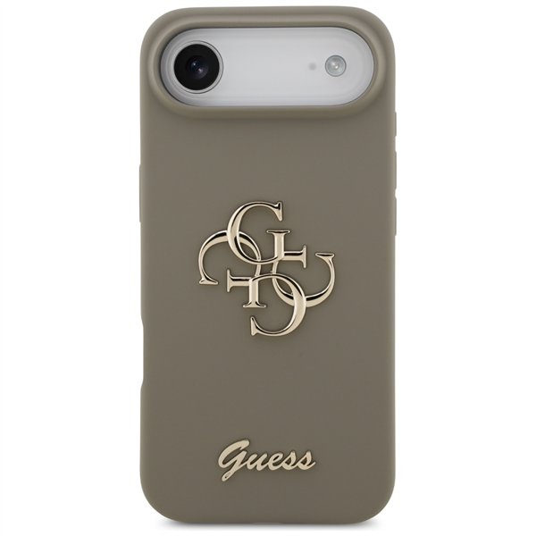 Guess Silicone Big 4G Script case for iPhone Air brown