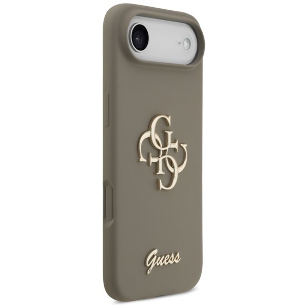 Guess Silicone Big 4G Script case for iPhone Air brown