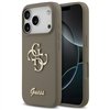Guess Silicone Big 4G Script case for iPhone 17 Pro brown