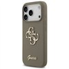 Guess Silicone Big 4G Script case for iPhone 17 Pro brown