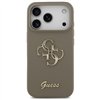 Guess Silicone Big 4G Script case for iPhone 17 Pro brown
