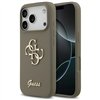 Guess Silicone Big 4G Script case for iPhone 17 Pro Max brown