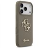Guess Silicone Big 4G Script case for iPhone 17 Pro Max brown