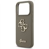 Guess Silicone Big 4G Script case for iPhone 17 Pro Max brown