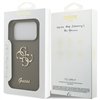 Guess Silicone Big 4G Script case for iPhone 17 Pro Max brown
