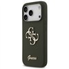 Guess Silicone Big 4G Script case for iPhone 17 Pro khaki