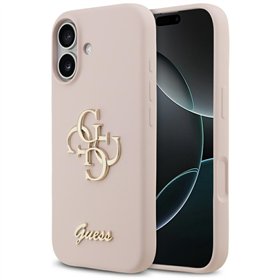 Guess Silicone Big 4G Script case for iPhone 17 pink