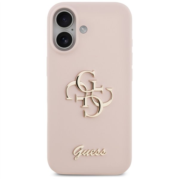 Guess Silicone Big 4G Script case for iPhone 17 pink