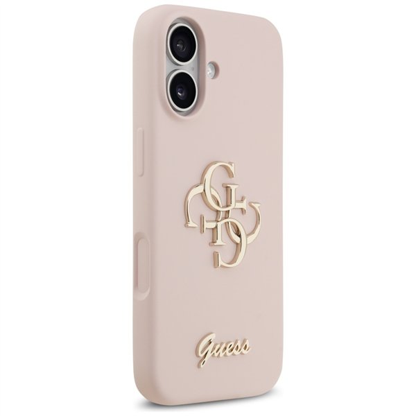 Guess Silicone Big 4G Script case for iPhone 17 pink