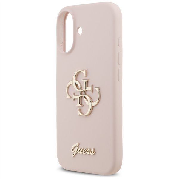 Guess Silicone Big 4G Script case for iPhone 17 pink