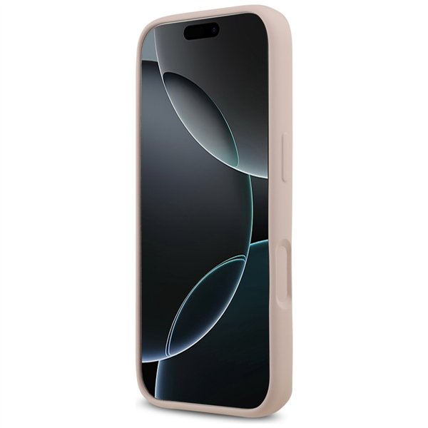 Guess Silicone Big 4G Script case for iPhone 17 Pro pink