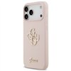 Guess Silicone Big 4G Script case for iPhone 17 Pro Max pink
