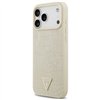 Guess Croco Triangle Logo MagSafe case for iPhone 17 Pro Max gold