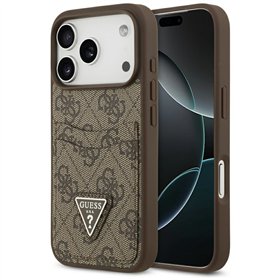Guess 4G Double Card Triangle case for iPhone 17 Pro brown