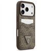 Guess 4G Double Card Triangle case for iPhone 17 Pro brown