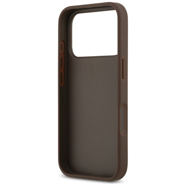 Guess 4G Double Card Triangle case for iPhone 17 Pro brown