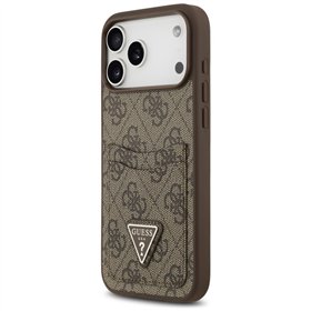 Guess 4G Double Card Triangle case for iPhone 17 Pro Max brown