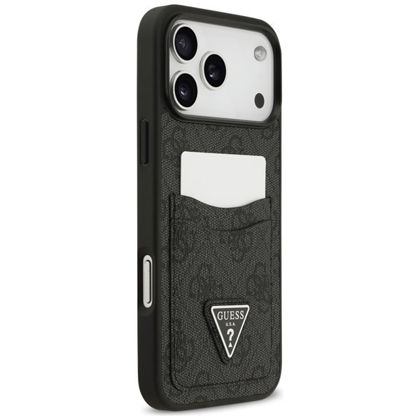 Guess 4G Double Card Triangle case for iPhone 17 Pro Max black