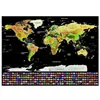 Карта мира - скретч-карта с флагами + аксессуары 23442