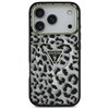 Guess Leopard Glitter MagSafe case for iPhone 17 Pro black