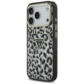 Guess Leopard Glitter MagSafe case for iPhone 17 Pro Max black