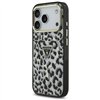 Guess Leopard Glitter MagSafe case for iPhone 17 Pro Max black