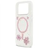 Guess Resin Flowers Glitter MagSafe case for iPhone 17 Pro pink