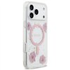 Guess Resin Flowers Glitter MagSafe case for iPhone 17 Pro Max pink