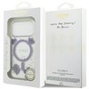 Guess Resin Flowers Glitter MagSafe case for iPhone 17 Pro purple