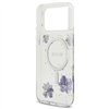 Guess Resin Flowers Glitter MagSafe case for iPhone 17 Pro Max purple