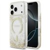 Guess Resin Bottom Glitter MagSafe case for iPhone 17 Pro gold