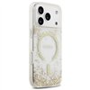 Guess Resin Bottom Glitter MagSafe case for iPhone 17 Pro gold