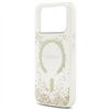 Guess Resin Bottom Glitter MagSafe case for iPhone 17 Pro gold
